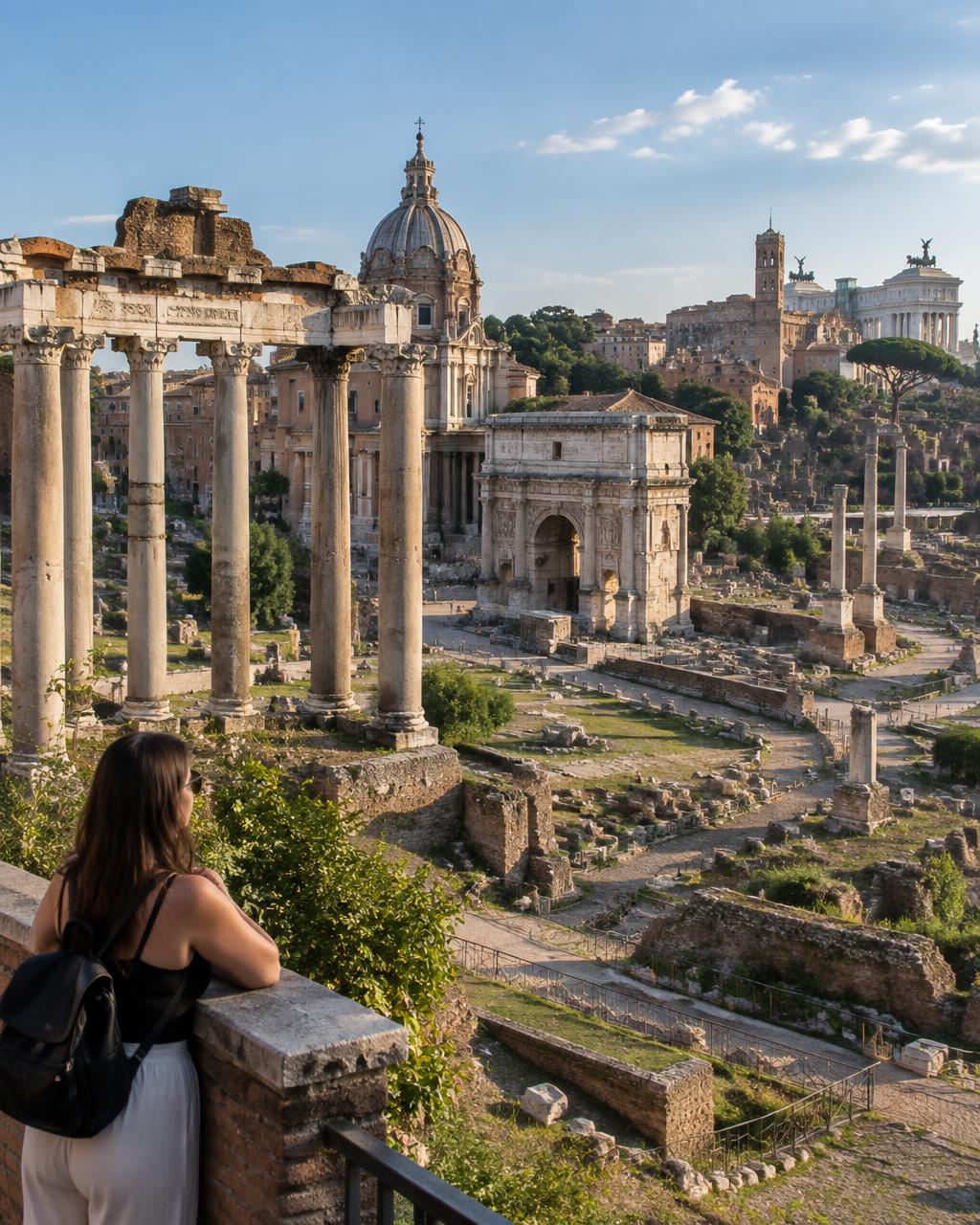 Colonne e rovine del Foro Romano